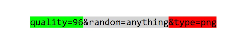 A query string with the regex groups applied, color coded